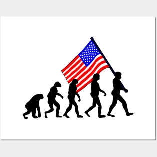 Evolution Us Flag Posters and Art